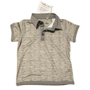 Turtles & Tees Striped Kids Polo Shirt Sz 6-9 m